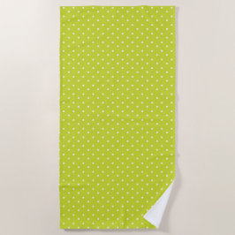 Seamless pattern  bright lime polka dot pattern strandtuch
