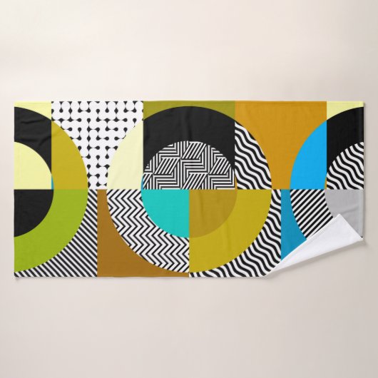 Seamless pattern. Circles pattern in geometric col Badehandtuch (Badehandtuch)