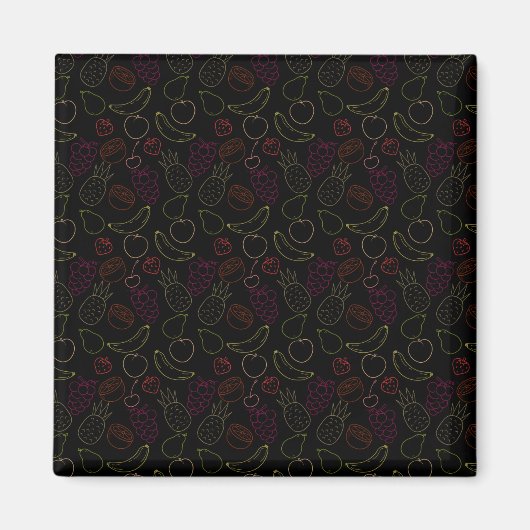Seamless Pattern Frucht Pattern 44 | Magnet (Vorne)