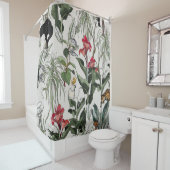Seamless Pattern Hand Drawn Botanical Illustration Duschvorhang (Beispiel)