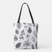 Seamless pattern. Hand drawn vintage illustrations Tasche (Rückseite)