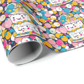 Seamless Pattern Happy Birthday Party Geschenkpapier (Rolleneckpunkt)
