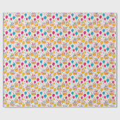 Seamless Pattern Happy Birthday Party Geschenkpapier (Flach)