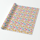 Seamless Pattern Happy Birthday Party Geschenkpapier (Ungerollt)