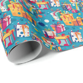 Seamless Pattern Happy Birthday Party Geschenkpapier (Rolleneckpunkt)