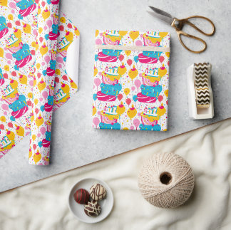 Seamless Pattern Happy Birthday Party Geschenkpapier