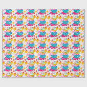 Seamless Pattern Happy Birthday Party Geschenkpapier (Flach)