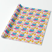 Seamless Pattern Happy Birthday Party Geschenkpapier (Ungerollt)