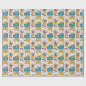 Seamless Pattern Happy Birthday Party Geschenkpapier (Flach)