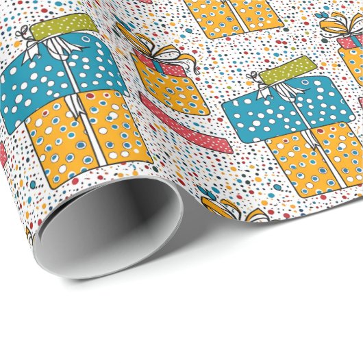 Seamless Pattern Happy Birthday Party Geschenkpapier (Rolleneckpunkt)