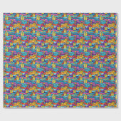 Seamless Pattern Happy Birthday Party Geschenkpapier (Flach)