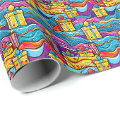 Seamless Pattern Happy Birthday Party Geschenkpapier (Rolleneckpunkt)