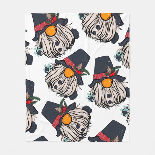Seamless pattern illustration of a gnome with a be fleecedecke (Vorderseite)