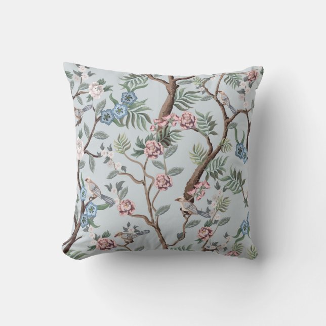 Seamless pattern in chinoiserie Art with peonies Kissen (Vorderseite)