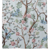 Seamless pattern in chinoiserie style with peonies duschvorhang (Vorderseite)