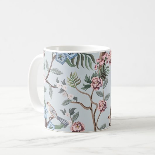 Seamless pattern in chinoiserie style with peonies kaffeetasse (Vorderseite Links)