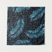 Seamless pattern, infinite texture. dark feather b wandteppich (Vorderseite (Horizontal))