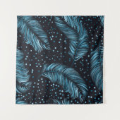 Seamless pattern, infinite texture. dark feather b wandteppich (Vorderseite)