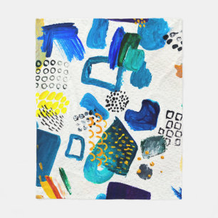 Seamless pattern made by hand drawn paint strokes. fleecedecke