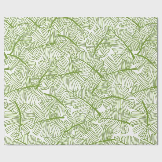 Seamless pattern Monstera leaves background. Flora Geschenkpapier (Flach)