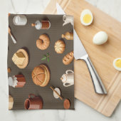 Seamless pattern of breakfast and tea sets geschirrtuch (Viertel Falte)