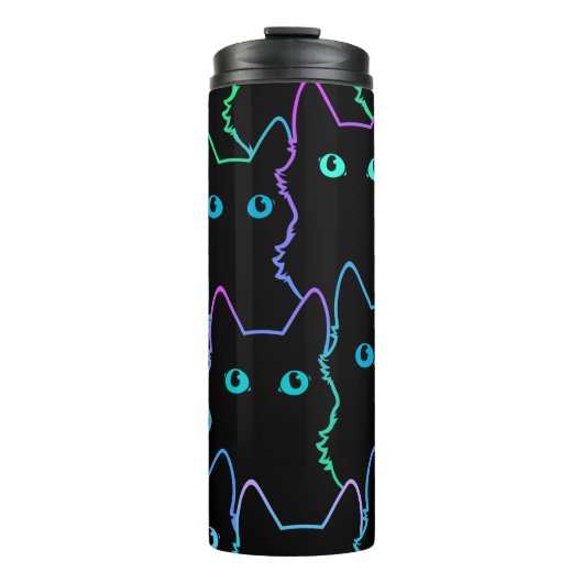 seamless pattern of cute cat silhouettespattern,se thermosbecher (Vorderseite)