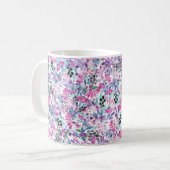 Seamless pattern of purple flowers and berries,blu kaffeetasse (Vorderseite Links)