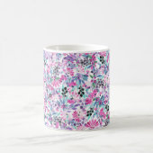 Seamless pattern of purple flowers and berries,blu kaffeetasse (Mittel)