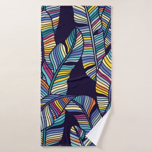 Seamless pattern of Tropical palms leaves Badehandtuch (Badehandtuch)