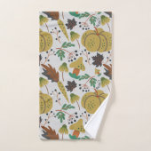 Seamless pattern of tropical pumpkins and carrots badhandtuch set (Handtuch)