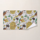 Seamless pattern of tropical pumpkins and carrots badhandtuch set (Handtuch)