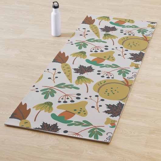 Seamless pattern of tropical pumpkins and carrots yogamatte (Beispiel)