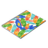 seamless pattern of watercolor feathers notizblock (Linke Seite)