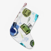 Seamless pattern parfum bottle and watercolor text kleiner weihnachtsstrumpf (Vorderansicht (hängend))