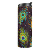 Seamless pattern "Peacock feathers" Thermosbecher (Nach links gedreht)
