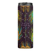 Seamless pattern "Peacock feathers" Thermosbecher (Rückseite)