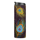 Seamless pattern "Peacock feathers" Thermosbecher (Nach rechts gedreht)