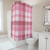 Seamless pattern plaid pink pastel. Square grid pa Duschvorhang (Beispiel)