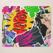 Seamless pattern pop art comics style. Collage of Sherpadecke (Vorderseite (Horizontal))