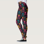 Seamless Pattern Rebellis Punk Rock Teddies Leggings (Links)