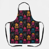 Seamless Pattern Rebellis Punk Rock Teddies Schürze (Vorderseite)