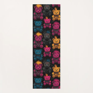 Seamless Pattern Rebellis Punk Rock Teddies Yogamatte