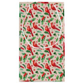 Seamless pattern red cardinal birds  kleine geschenktüte (Rückseite)