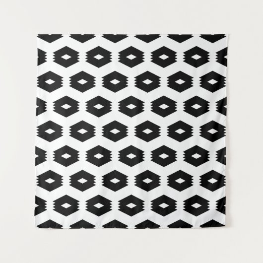 Seamless pattern. Rhombuses, figures ornament. Mos Wandteppich (Vorderseite)