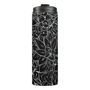 Seamless pattern succulent. Floral vintage design  Thermosbecher