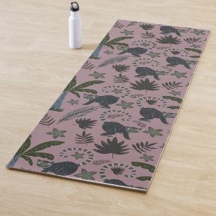 Seamless pattern Tropical animals monkey jumping Yogamatte