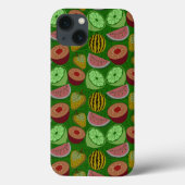 Seamless pattern tropical fruit & green background Case-Mate iPhone hülle (Rückseite)