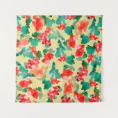 Seamless pattern with Abstract flowers drawn by a Wandteppich (Vorderseite)
