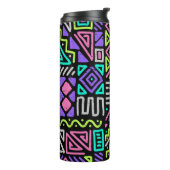 seamless pattern with abstract lines. geometric a thermosbecher (Nach links gedreht)