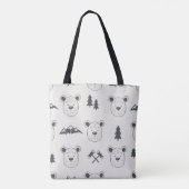 Seamless pattern with bear headspattern, bear, mou tasche (Rückseite)